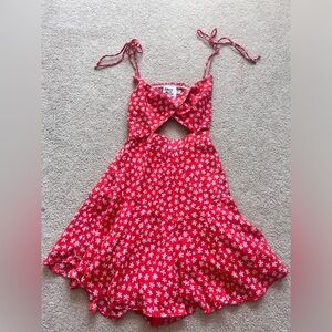 Princess Polly red floral romper